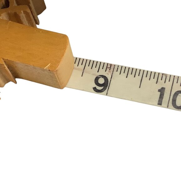 Vtg Easter Rustic Handcrafted Wooden Cross With Vine Detailing 8.25” x 4.75” - Picture 4 of 5